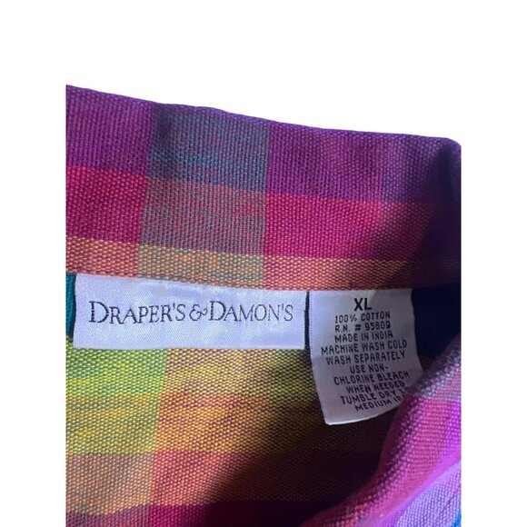 Draper’s And Damon’s xl womens button Jacket Colorful rainbow Vintage Style A777 - Picture 6 of 12